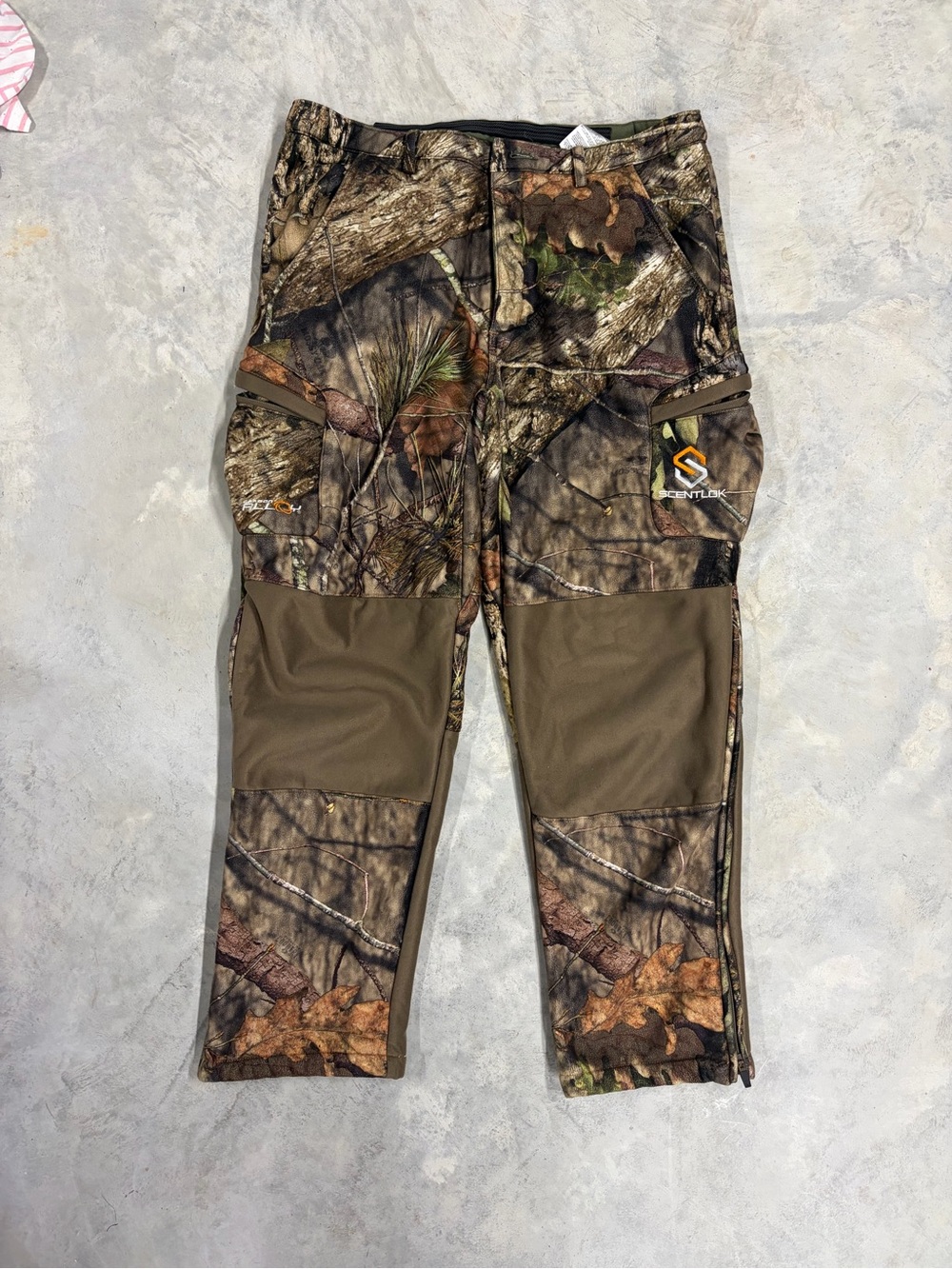 ScentLok Men's Realtree-Style Cargo Hunting Pants - Brown/Olive